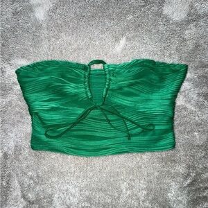 Emerald Green Ruched Women's Top